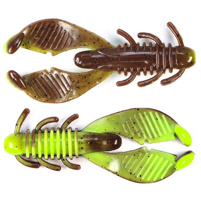 B&U Worm Craws krevettide pehme sööt 90 mm lõhnaga soolaga silikoon kunstlikud landid Jig voblerid Bass Carp Pesca kalastustarbed