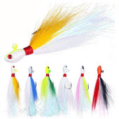 1 bucată Nalucă de pescuit Metal Swim Buck Tail Jig Hook Momeală 7g 10g 14g 21g 28g Căprior Păr Cârlig cu pene Barbă Jigging Momeală Pescuit