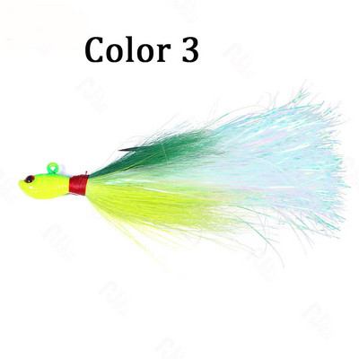 1 bucată Nalucă de pescuit Metal Swim Buck Tail Jig Hook Momeală 7g 10g 14g 21g 28g Căprior Păr Cârlig cu pene Barbă Jigging Momeală Pescuit