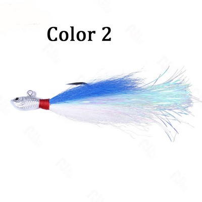 1 bucată Nalucă de pescuit Metal Swim Buck Tail Jig Hook Momeală 7g 10g 14g 21g 28g Căprior Păr Cârlig cu pene Barbă Jigging Momeală Pescuit