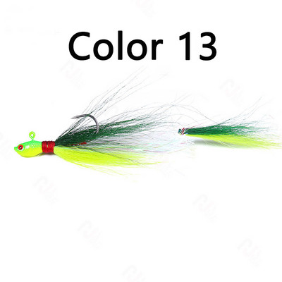 1 bucată Nalucă de pescuit Metal Swim Buck Tail Jig Hook Momeală 7g 10g 14g 21g 28g Căprior Păr Cârlig cu pene Barbă Jigging Momeală Pescuit