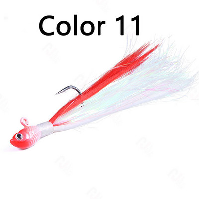 1 bucată Nalucă de pescuit Metal Swim Buck Tail Jig Hook Momeală 7g 10g 14g 21g 28g Căprior Păr Cârlig cu pene Barbă Jigging Momeală Pescuit