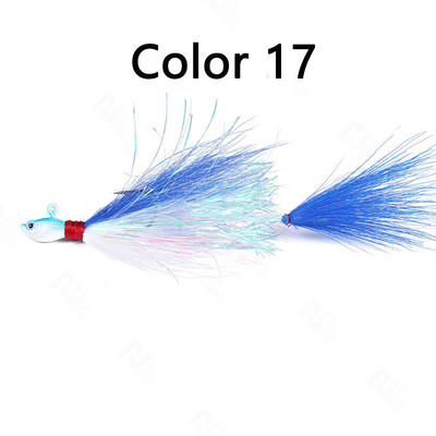 1 bucată Nalucă de pescuit Metal Swim Buck Tail Jig Hook Momeală 7g 10g 14g 21g 28g Căprior Păr Cârlig cu pene Barbă Jigging Momeală Pescuit