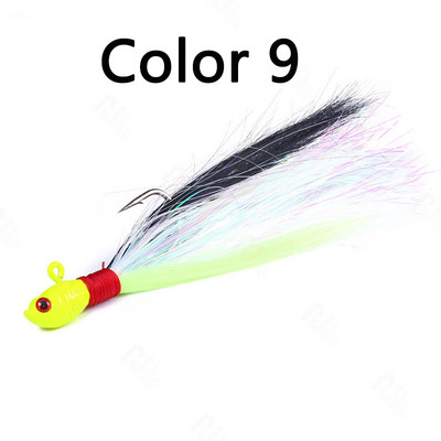 1 bucată Nalucă de pescuit Metal Swim Buck Tail Jig Hook Momeală 7g 10g 14g 21g 28g Căprior Păr Cârlig cu pene Barbă Jigging Momeală Pescuit