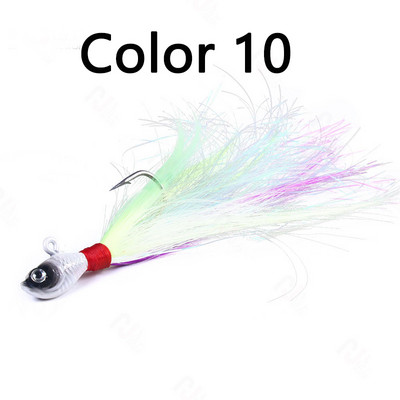 1 bucată Nalucă de pescuit Metal Swim Buck Tail Jig Hook Momeală 7g 10g 14g 21g 28g Căprior Păr Cârlig cu pene Barbă Jigging Momeală Pescuit