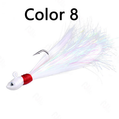 1 bucată Nalucă de pescuit Metal Swim Buck Tail Jig Hook Momeală 7g 10g 14g 21g 28g Căprior Păr Cârlig cu pene Barbă Jigging Momeală Pescuit