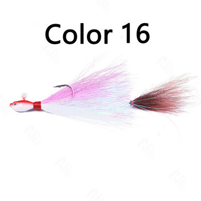 1 bucată Nalucă de pescuit Metal Swim Buck Tail Jig Hook Momeală 7g 10g 14g 21g 28g Căprior Păr Cârlig cu pene Barbă Jigging Momeală Pescuit