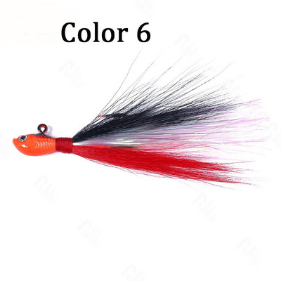 1 bucată Nalucă de pescuit Metal Swim Buck Tail Jig Hook Momeală 7g 10g 14g 21g 28g Căprior Păr Cârlig cu pene Barbă Jigging Momeală Pescuit