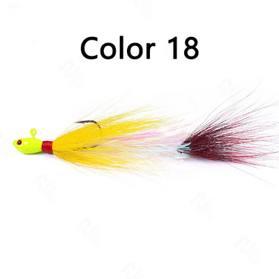 1 bucată Nalucă de pescuit Metal Swim Buck Tail Jig Hook Momeală 7g 10g 14g 21g 28g Căprior Păr Cârlig cu pene Barbă Jigging Momeală Pescuit