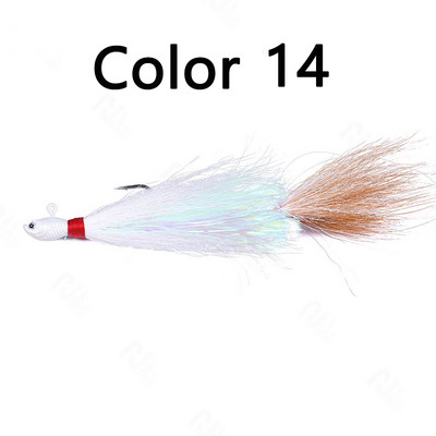 1 bucată Nalucă de pescuit Metal Swim Buck Tail Jig Hook Momeală 7g 10g 14g 21g 28g Căprior Păr Cârlig cu pene Barbă Jigging Momeală Pescuit