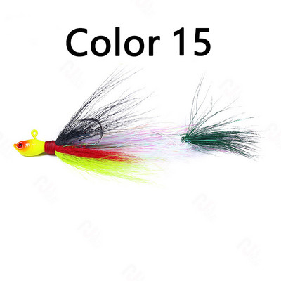 1 bucată Nalucă de pescuit Metal Swim Buck Tail Jig Hook Momeală 7g 10g 14g 21g 28g Căprior Păr Cârlig cu pene Barbă Jigging Momeală Pescuit