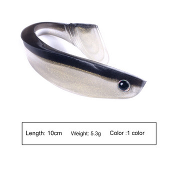 6τμχ 10cm 5,3g Swimbait Fishing Soft Bait 10cm Wobbler Artificial Bait Γαρίδες Οσμή T Tail Rubber Bass Fishing Lure