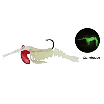 1db Garnéla lágy szilikon mesterséges csalik horgászcsalikhoz Kiegészítők Jig Lead Garnélarák Garnéla ponty Pesca Craws Sósvízi keszeg
