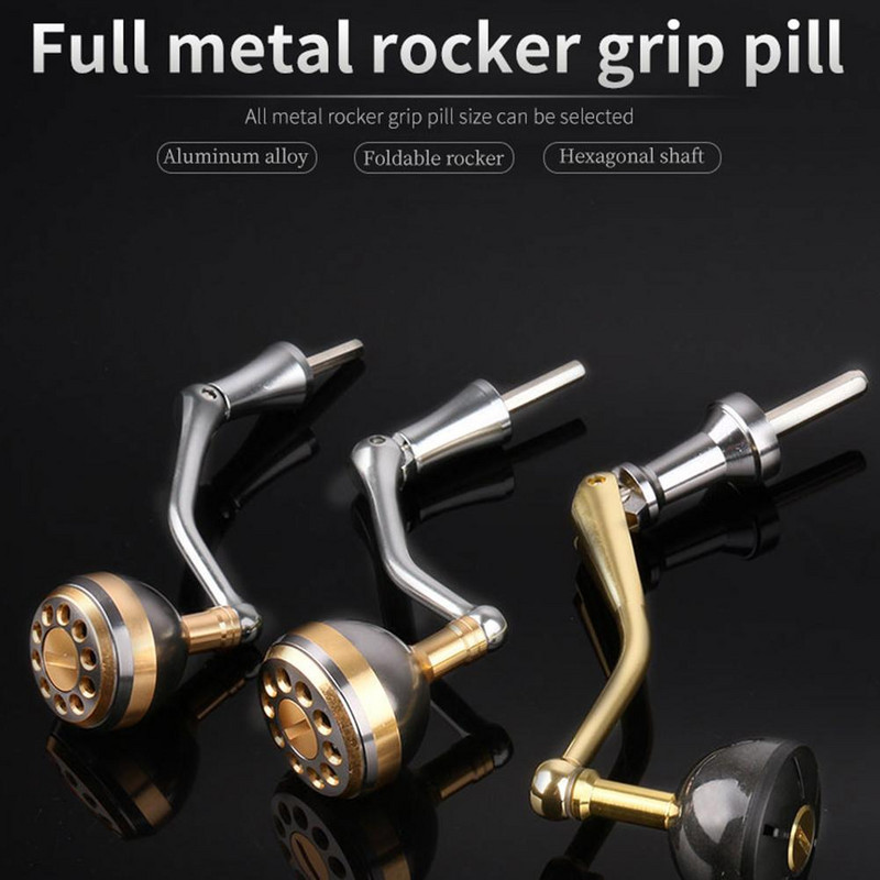 Χειρολαβή τροχού ψαρέματος CNC μεταλλικό πτυσσόμενο βραχίονα τροχού ψαρέματος DIY Αντικατάσταση λαβής