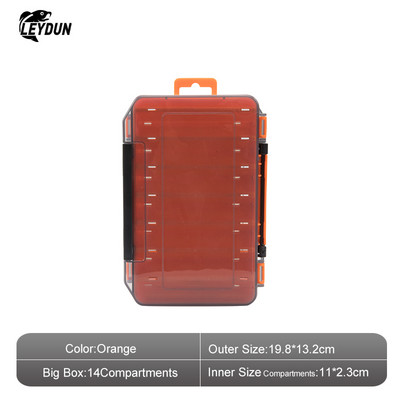 LEYDUN Hot 12 14 lahtriga kalastustarvete kastid peibutuskonksu tarvikute kast Hoiukarp Kahepoolne ülitugev püügikast