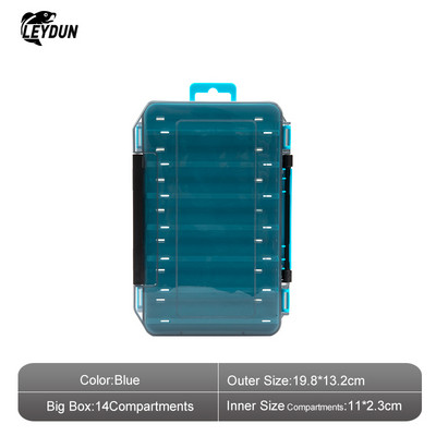 LEYDUN Hot 12 14 lahtriga kalastustarvete kastid peibutuskonksu tarvikute kast Hoiukarp Kahepoolne ülitugev püügikast