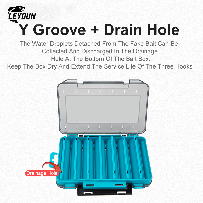 LEYDUN Hot 12 14 lahtriga kalastustarvete kastid peibutuskonksu tarvikute kast Hoiukarp Kahepoolne ülitugev püügikast