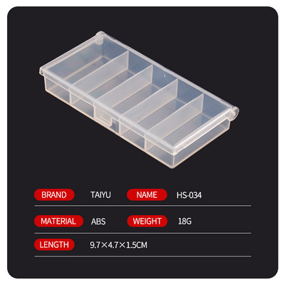 TAIYU pārnēsājamo makšķerēšanas piederumu kaste Mini glabāšanas futrālis Jig Lure karotei Bait Hook Tool Aksesuāri karpu Mušu makšķerēšanas organizatora kaste