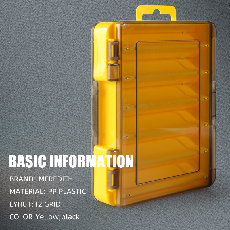 MEREKING žvejybos dėžė 12 skyrių žvejybos reikmenys jaukų kabliukų dėžės Dvipusė didelio stiprumo žvejybos reikmenų dėžė