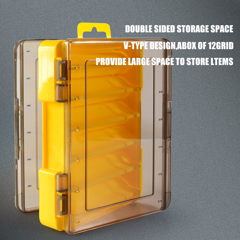 MEREKING žvejybos dėžė 12 skyrių žvejybos reikmenys jaukų kabliukų dėžės Dvipusė didelio stiprumo žvejybos reikmenų dėžė