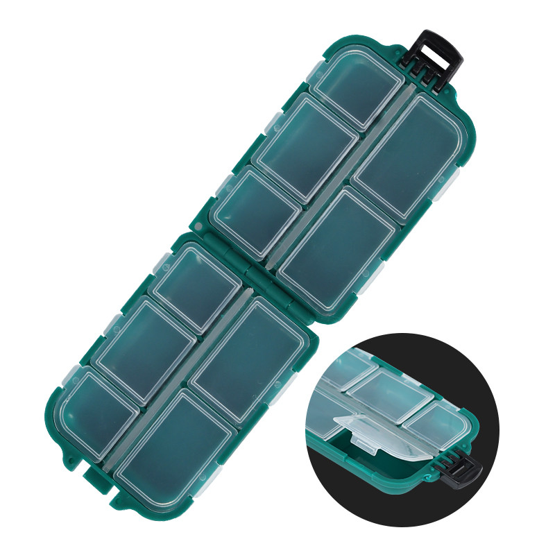 TAIYU kaasaskantav kalastustarvete kast 10 lahtriga mini hoiukohver karpkala õngekonksu tarvikud peibutis lusikassööda tööriista kaitsekarp
