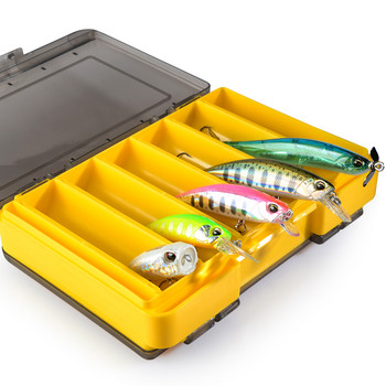 MEREDITH Удобна двустранна кутия за риболовни принадлежности 12 отделения Кутия за съхранение на куки за стръв Риболовни аксесоари Пластмасов калъф за съхранение