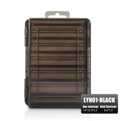 MEREDITH Patogi šoninė žvejybos reikmenų dėžė 12 skyrių jauko masalų kabliukų laikymo dėžutė Žvejybos priedai plastikinis laikymo dėklas