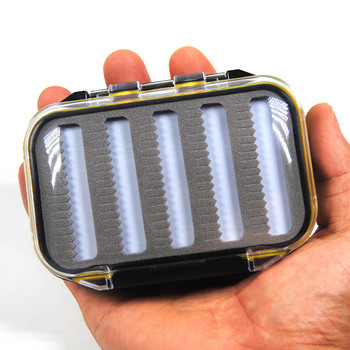Fishing Box Ελαφρύ μέγεθος τσέπης Πρακτικό κιβώτιο λαβής διπλής όψης για Salt Water Flies Κουτί Gadget Αξεσουάρ ψαρέματος