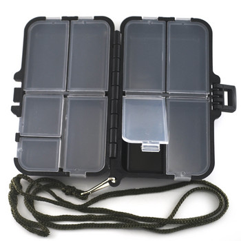 MNFT 1 τεμ. Διπλά στρώματα Fly fishing Box 9 κομματιών Hook Minnow Popper Spinner Εργαλείο δολώματος Αξεσουάρ Κουτί με είδη ψαρέματος