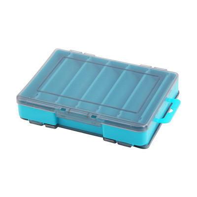 Kalastuskast kahepoolsest plastist kalapüügitarvikute ümbris U-kujuline 6 kambriga peibutuskonksu multifunktsionaalsed hoiukastid