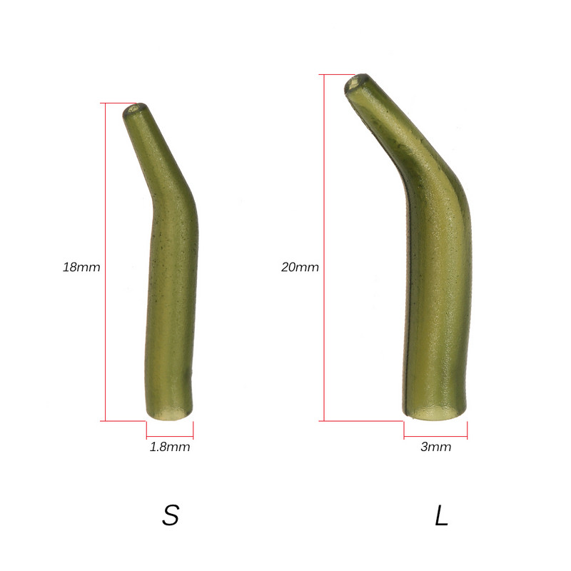 50 db Ponty horgászhüvely hajrögzítő zsinór ujjak puha gubancgátló horgászfelszerelés igazító ponty horgász kiegészítők