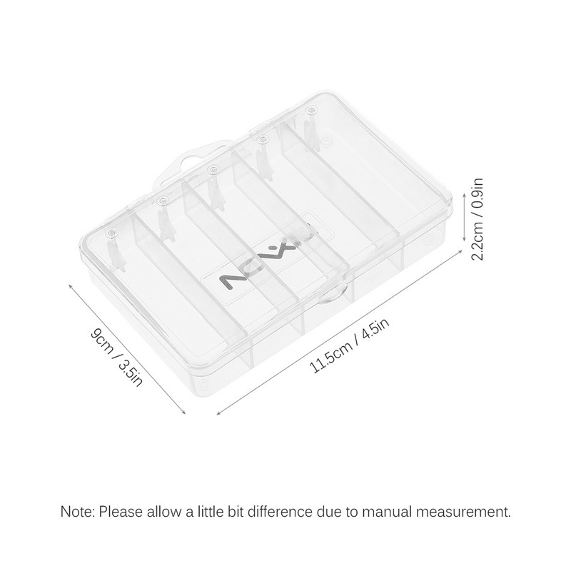 Lixada 5 compartimente pentru momeli de pescuit cu cârlige pentru momeli Cutie de depozitare pentru momeli