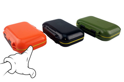 Hordozható horgászfelszerelés doboz 12 rekeszes mini tároló tok horgászcsali horog csali szerszám tároló doboz horgászfelszerelés tartozékok