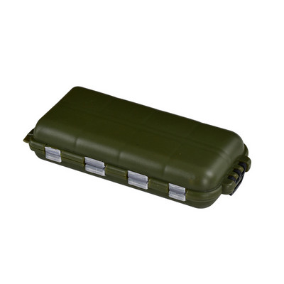 Hordozható horgászfelszerelés doboz 12 rekeszes mini tároló tok horgászcsali horog csali szerszám tároló doboz horgászfelszerelés tartozékok