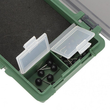 Carp Fishing Tools Box Κουτί αποθήκευσης Ξεχωριστό Fishing Line Box Hair Rig Board Fishline Hair Rig Κουτί δοχείου με 20 καρφίτσες