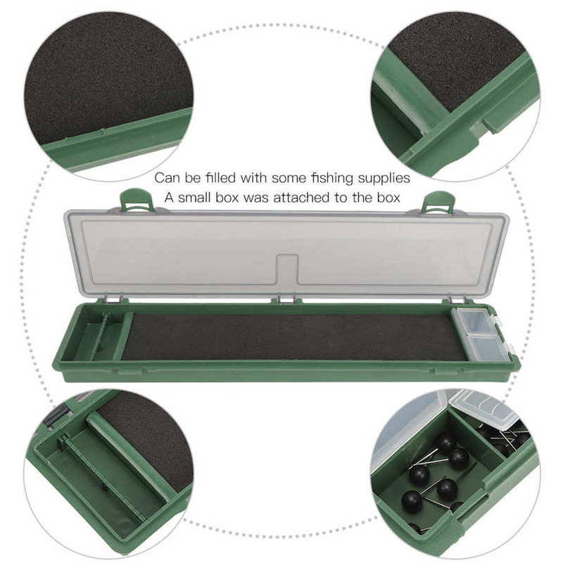 Carp Fishing Tools Box Κουτί αποθήκευσης Ξεχωριστό Fishing Line Box Hair Rig Board Fishline Hair Rig Κουτί δοχείου με 20 καρφίτσες