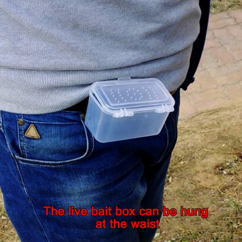 Horgászcsali doboz műanyag vízálló puha hal csali horog csali tároló tok horgász lélegző piros féreg élő csali kellék dobozok