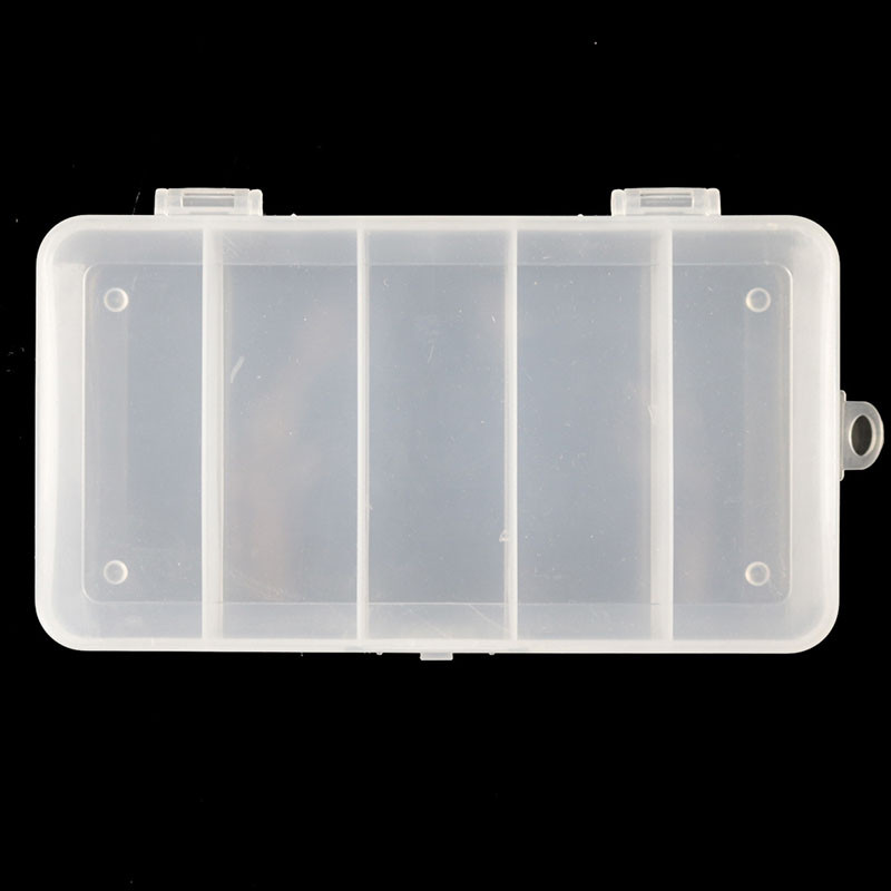 Κουτί θήκης αποθήκευσης 5 θέσεων Πλαστικό ψάρεμα δόλωμα γάντζος δόλωμα Μικρό κουτί αξεσουάρ Τετράγωνο κουτί με γάντζο ψαρέματος Απαραίτητο για εξωτερικούς χώρους