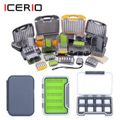 ICERIO légy horgászfelszerelés doboz vízálló kétoldalas csali legyek nimfa horgok tároló dobozok pontyhorgász kiegészítők