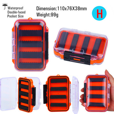 ICERIO légy horgászfelszerelés doboz vízálló kétoldalas csali legyek nimfa horgok tároló dobozok pontyhorgász kiegészítők