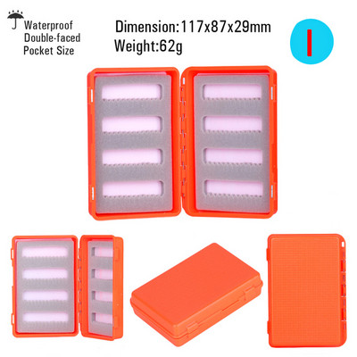 ICERIO légy horgászfelszerelés doboz vízálló kétoldalas csali legyek nimfa horgok tároló dobozok pontyhorgász kiegészítők