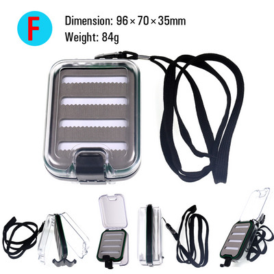 ICERIO légy horgászfelszerelés doboz vízálló kétoldalas csali legyek nimfa horgok tároló dobozok pontyhorgász kiegészítők