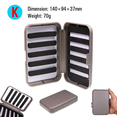 ICERIO légy horgászfelszerelés doboz vízálló kétoldalas csali legyek nimfa horgok tároló dobozok pontyhorgász kiegészítők