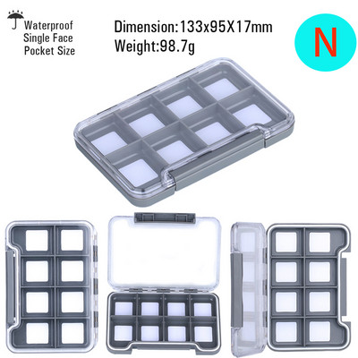 ICERIO légy horgászfelszerelés doboz vízálló kétoldalas csali legyek nimfa horgok tároló dobozok pontyhorgász kiegészítők