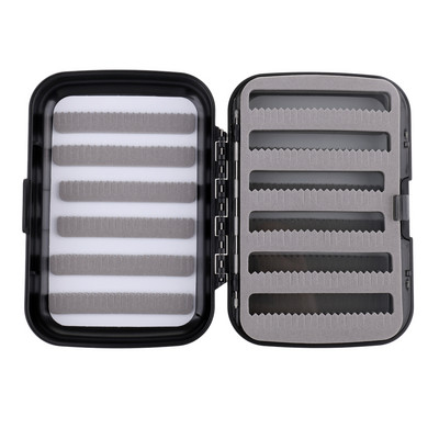 Cutie pentru muște cu două laterale Naluci de pescuit Momeli Muște Cutie de depozitare pentru unelte de pescuit Cutii impermeabile pentru pescari