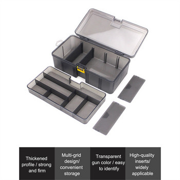 Двуслойни риболовни принадлежности Примамки Кутия Кутия за съхранение на стръв Кутия за риболовни инструменти НОВО