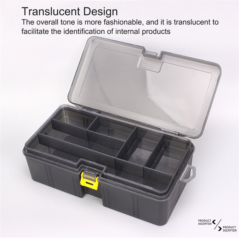 Kahekihilised kalastustarvete landid konksuga sööda hoiukarp kalapüügi tööriistakast UUS