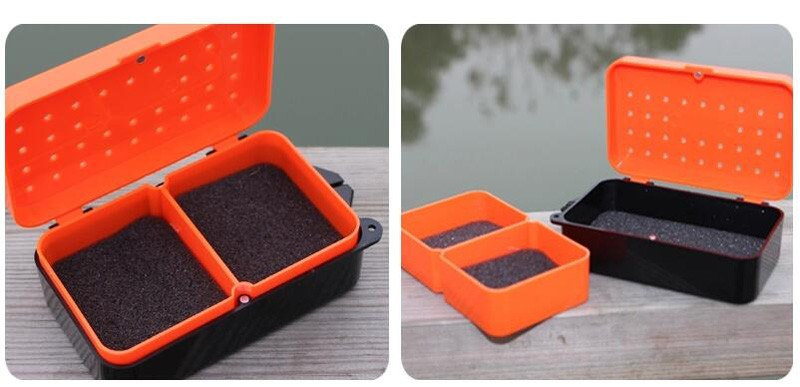 1/2BUC Compartimente Cutie de Pescuit 10 * 6 * 3.2Cm Plastic Momeală Vierme Vierme Momeală Mușcă Crap Accesorii Cutie Accesorii X093