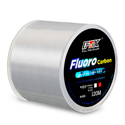 120 M fluoroglekļa pārklājuma makšķerēšanas aukla 0,20 mm-0,60 mm 7,15 LB-45 lB oglekļa šķiedras līdera makšķerēšanas aukla, stieple, grimstoša aukla Japāna