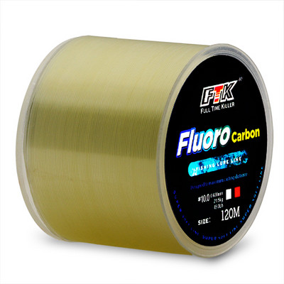 120 M fluoroglekļa pārklājuma makšķerēšanas aukla 0,20 mm-0,60 mm 7,15 LB-45 lB oglekļa šķiedras līdera makšķerēšanas aukla, stieple, grimstoša aukla Japāna
